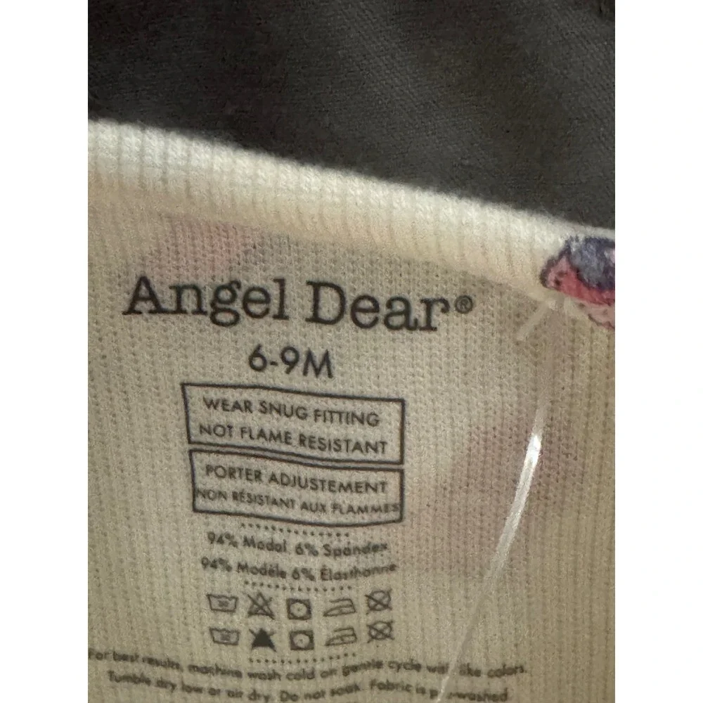 Angel Dear Baby Girls Pink Cowboy Boot Print Footie Sleeper 6-9M Cream Western
